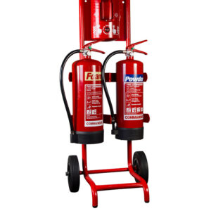 Compact Double Extinguisher Trolley