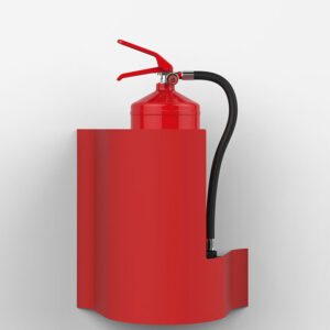 Wave Wall Extinguisher Stand Red